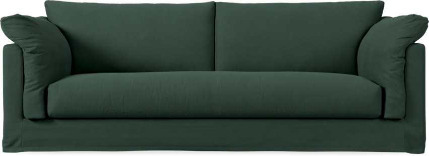 Cherrie - 3-sits soffa, hel dyna och kappa - Grön
