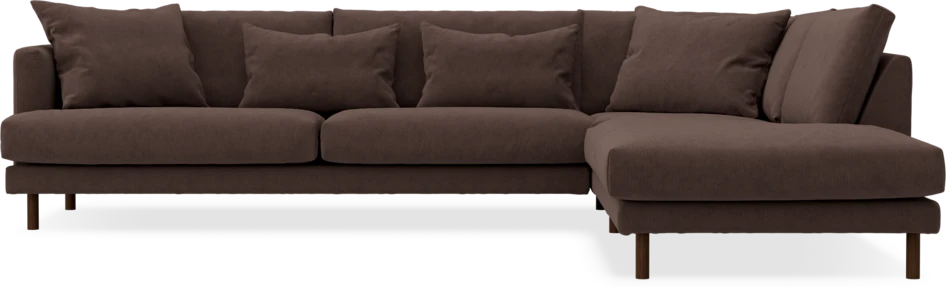 Harper - 3-sits soffa med divan höger - Brun