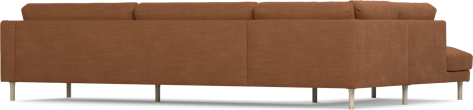 Willow - 4-sits soffa med divan vänster, fast klädsel - Orange