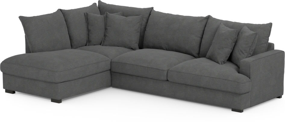 Mila - 3-sits soffa med divan vänster - Grå