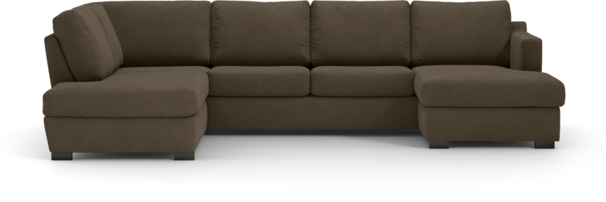 Friday - 3-sits soffa med divan vänster och schäslong höger - Brun