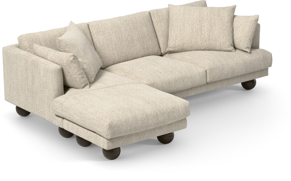 Harper - 4-sits med schäslong vänster - Beige