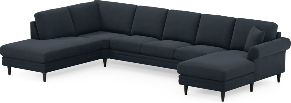 Eden - 3-sits soffa med divan vänster och schäslong höger - Blå