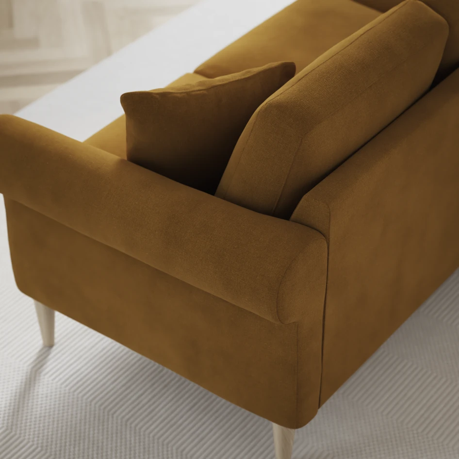 Eden - 3-sits soffa - Gul