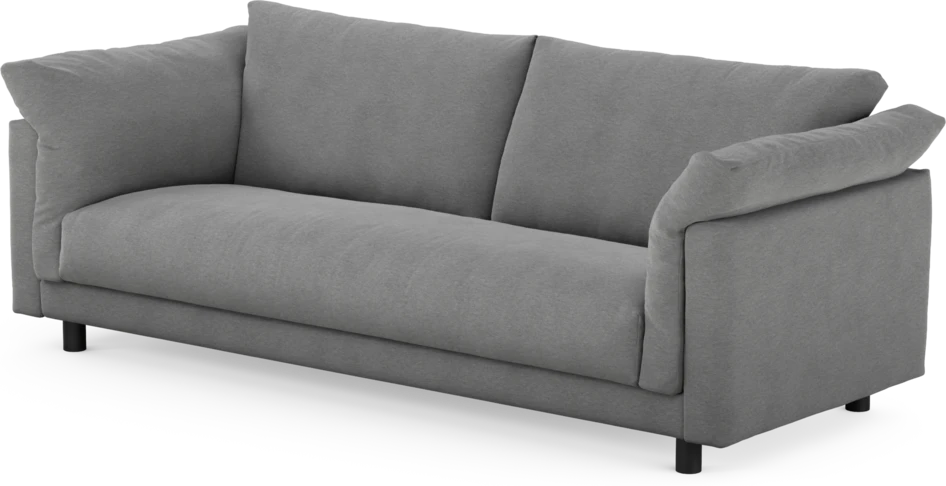 Cherrie - 3-sits soffa, hel dyna, fast klädsel - Grå