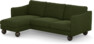 Madison Lux - 2-sits soffa med schäslong vänster - Grön