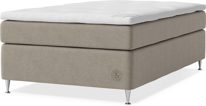 Asperö Comfort - Kontinentalsäng, enkelsäng med bäddmadrass Comfort - Beige