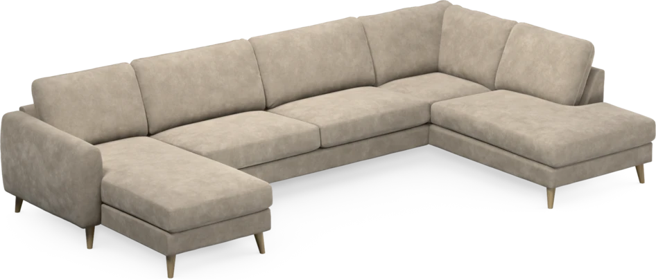 Bridge - 3-sits soffa med schäslong vänster och divan höger - Beige