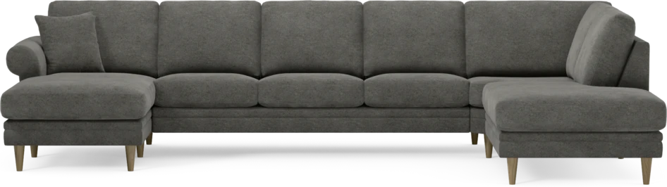 Eden - 3-sits soffa med schäslong vänster och divan höger - Grå