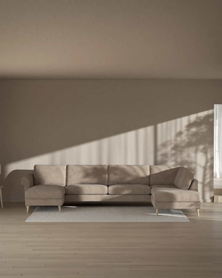 Bridge - 3-sits soffa med schäslong vänster och divan höger - inspiration