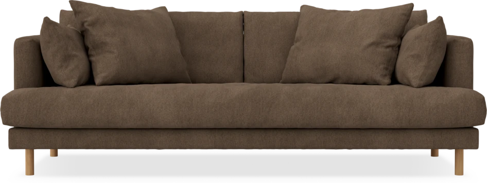 Harper - 3-sits soffa, hel dyna - Brun