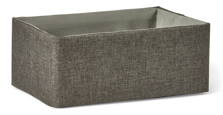 Fredrik - Förvaringslåda, L 24, B 15,5, H 10 cm - Grå