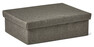 Fredrik - Förvaringslåda, L 36, B 27, H 12 cm - Grå