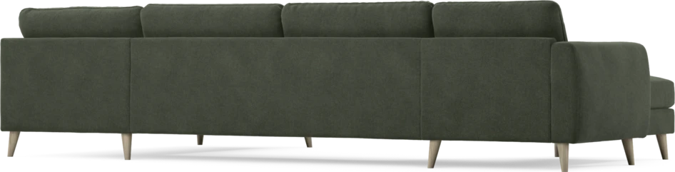 Bridge - 3-sits soffa med schäslong vänster och divan höger - Grön