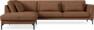 Willow - 3-sits soffa med divan vänster, fast klädsel - Orange