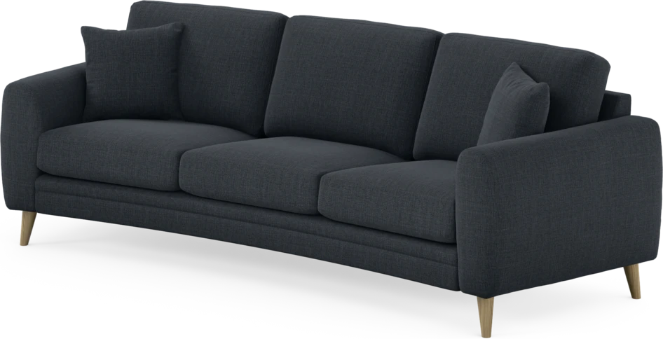 Eden - 3-sits soffa svängd - Blå