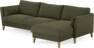 Winston - 3-sits soffa med schäslong, vändbar - Grön