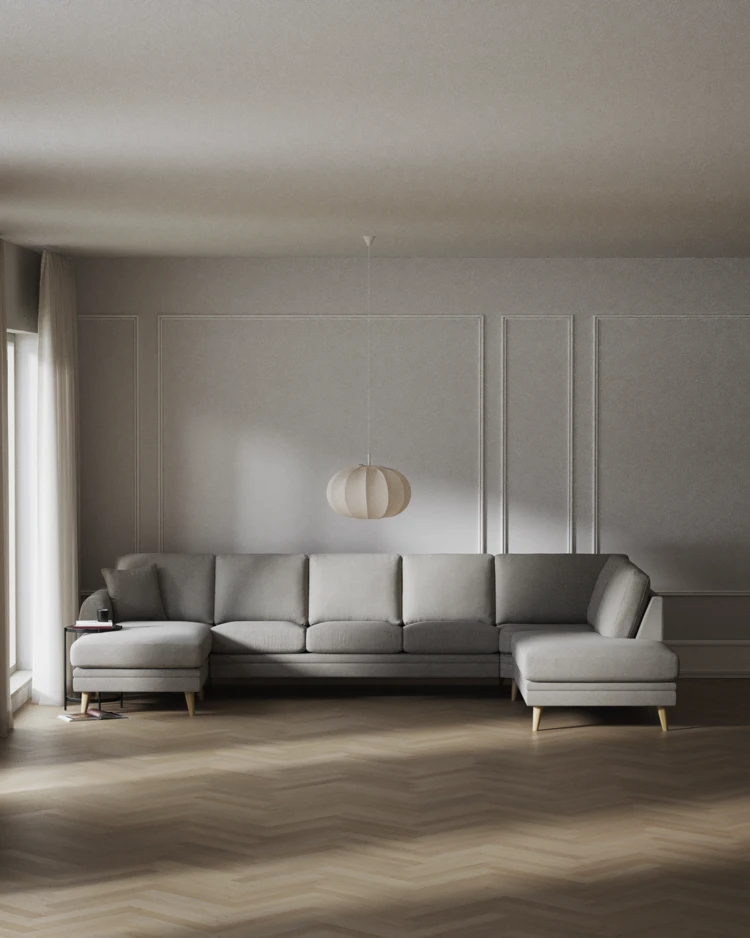 Eden - 3-sits soffa med schäslong vänster och divan höger - inspiration