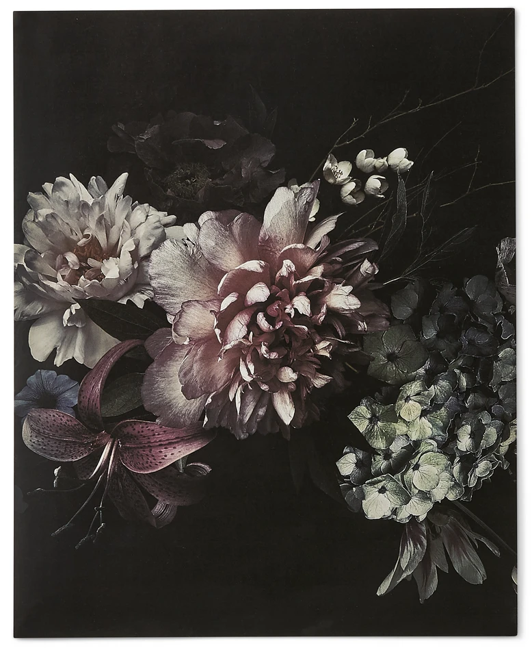 Vintage Flowers - Poster, 40x50 cm - Röd