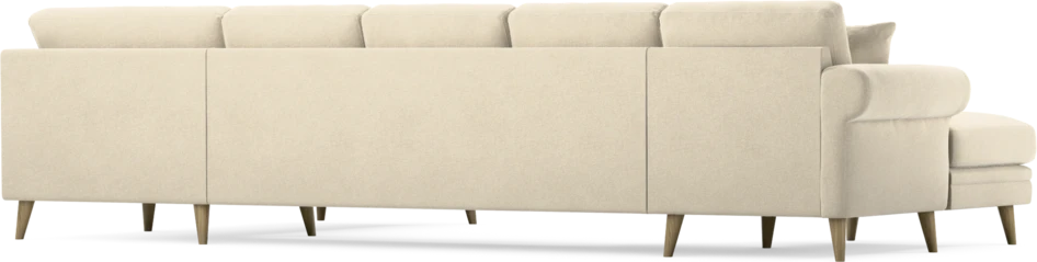 Eden - 3-sits soffa med schäslong vänster och divan höger - Beige