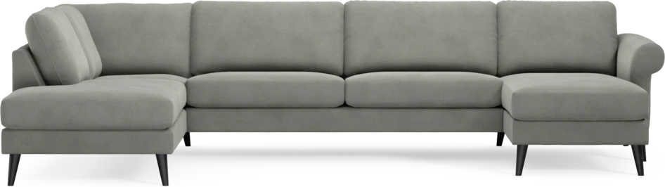 Bridge - 3-sits soffa med divan vänster och schäslong höger - Grå
