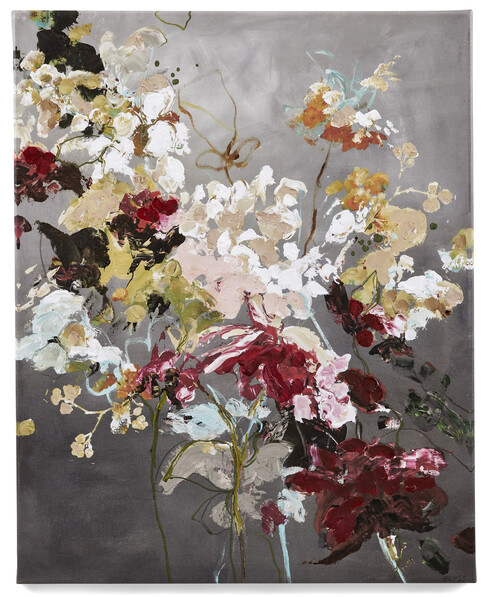 Abstract Floral - Tavla, 80x100 cm - Flerfärgad