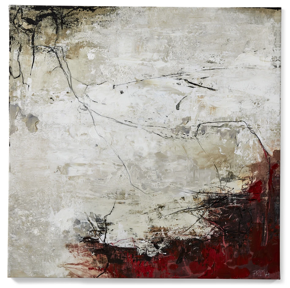 Sence - Tavla, 100x100 cm - Röd