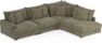 Rossi - 3-sits soffa med divan höger - Grön