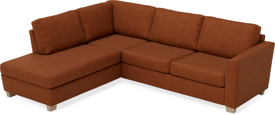 Friday - 2,5-sits soffa med divan vänster - Orange
