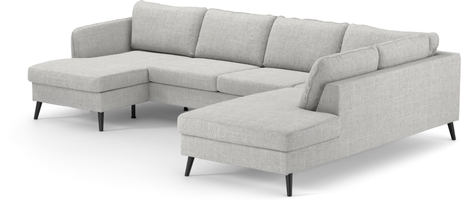 County - 3-sits soffa med schäslong vänster och divan höger - Grå