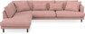 Harper - 3-sits soffa med divan vänster - Rosa