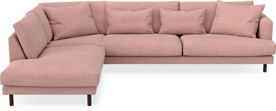 Harper - 3-sits soffa med divan vänster - Rosa