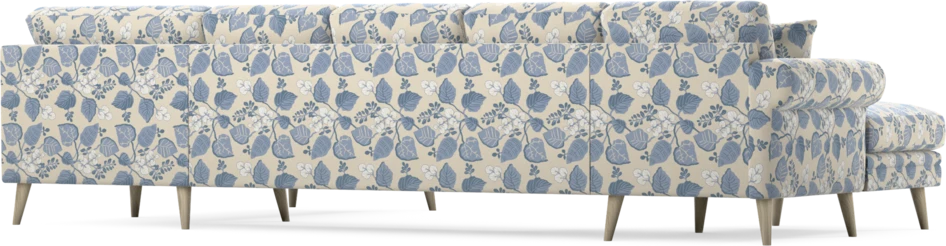 Eden - 3-sits soffa med schäslong vänster och divan höger - Flerfärgad