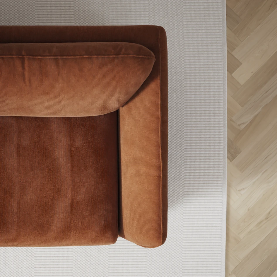 Madison Lux - 2-sits soffa med divan vänster och schäslong höger - Orange