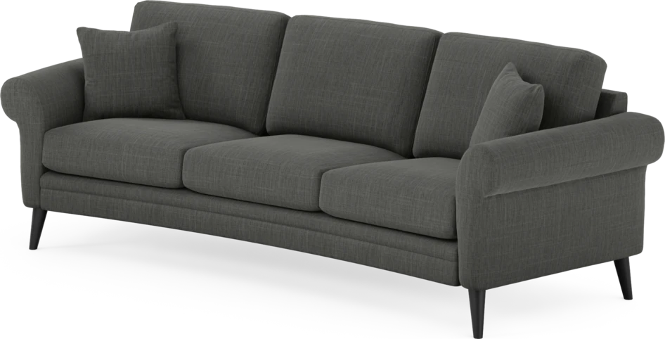 Eden - 3-sits soffa svängd - Grå