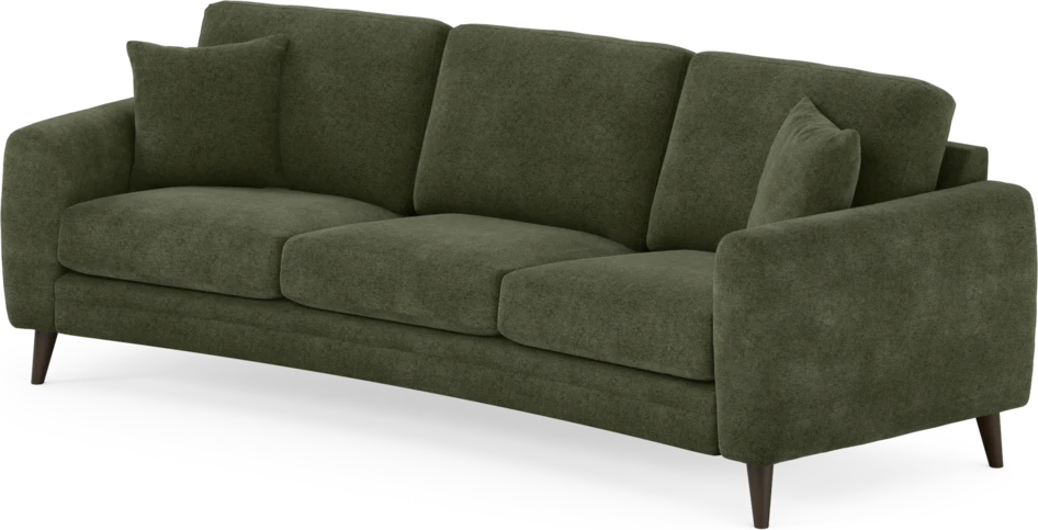 Eden - 3-sits soffa svängd - Grön