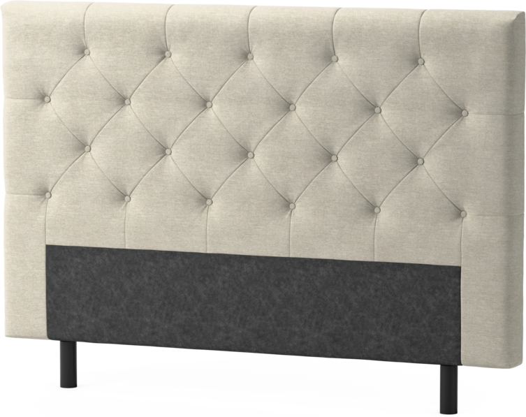 Delux Pikerad Låg - Sänggavel, 90-210 cm - Beige