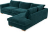 Vida Plus - 3-sits soffa med divan höger - Blå