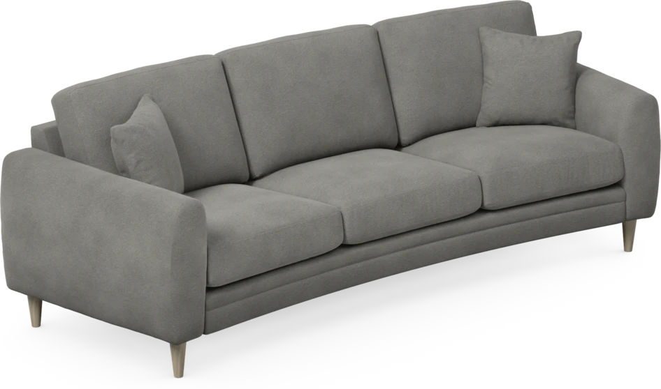 Eden - 3-sits soffa svängd - Grå