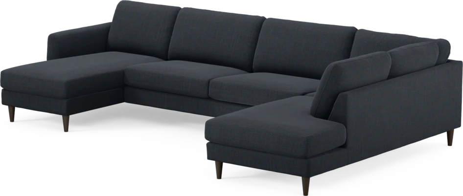 Bridge - 3-sits soffa med schäslong vänster och divan höger - Blå
