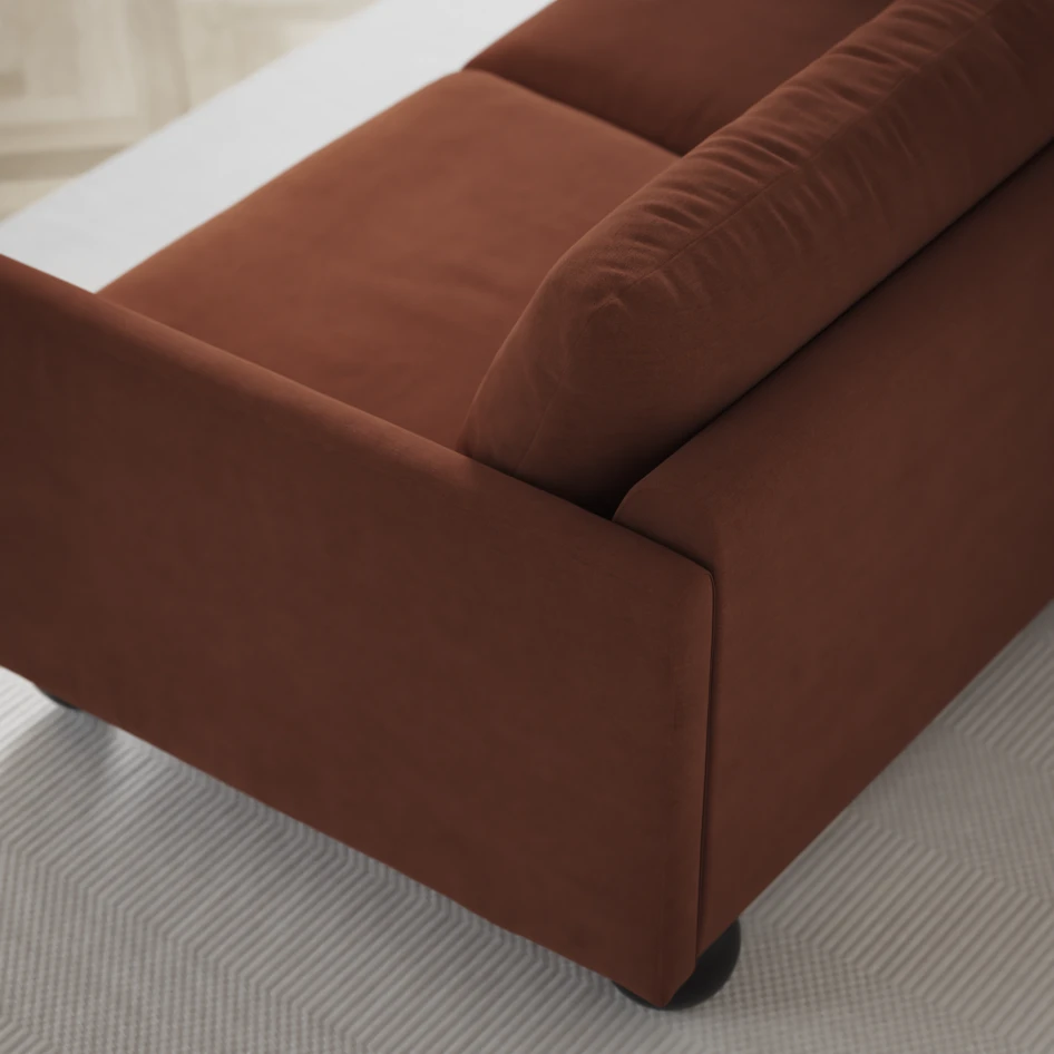Madison Lux - Hörnsoffa 2+3-sits, hörn 1 - Röd
