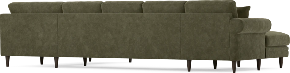 Eden - 3-sits soffa med schäslong vänster och divan höger - Grön