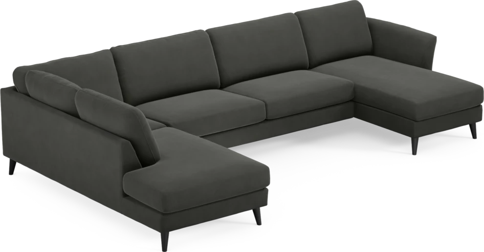 Bridge - 3-sits soffa med divan vänster och schäslong höger - Grå