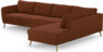 County - 3-sits soffa med divan höger - Röd