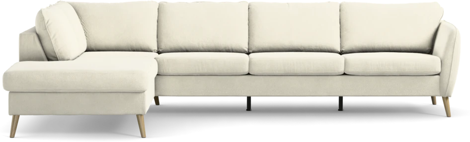 County - 3-sits soffa med divan vänster - Vit