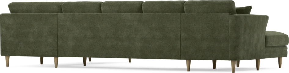 Eden - 3-sits soffa med schäslong vänster och divan höger - Grön