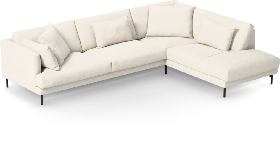 Harper - 3-sits soffa med divan höger - Vit