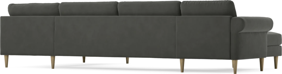 Bridge - 3-sits soffa med schäslong vänster och divan höger - Grå