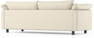 Cherrie - 3-sits soffa, hel dyna, fast klädsel - Beige