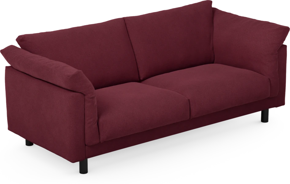 Cherrie - 2,5-sits soffa, fast klädsel - Röd